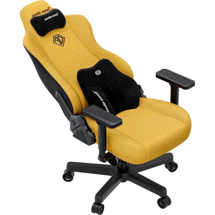 Кресло игровое Anda Seat Kaiser 3E Fabric XL Bright Yellow (AD23YC-XL-09-Y-CF-Y01) изображение 7