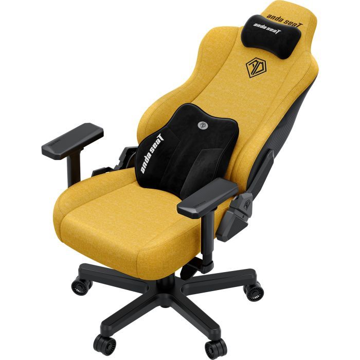 Кресло игровое Anda Seat Kaiser 3E Fabric XL Bright Yellow (AD23YC-XL-09-Y-CF-Y01) изображение 8