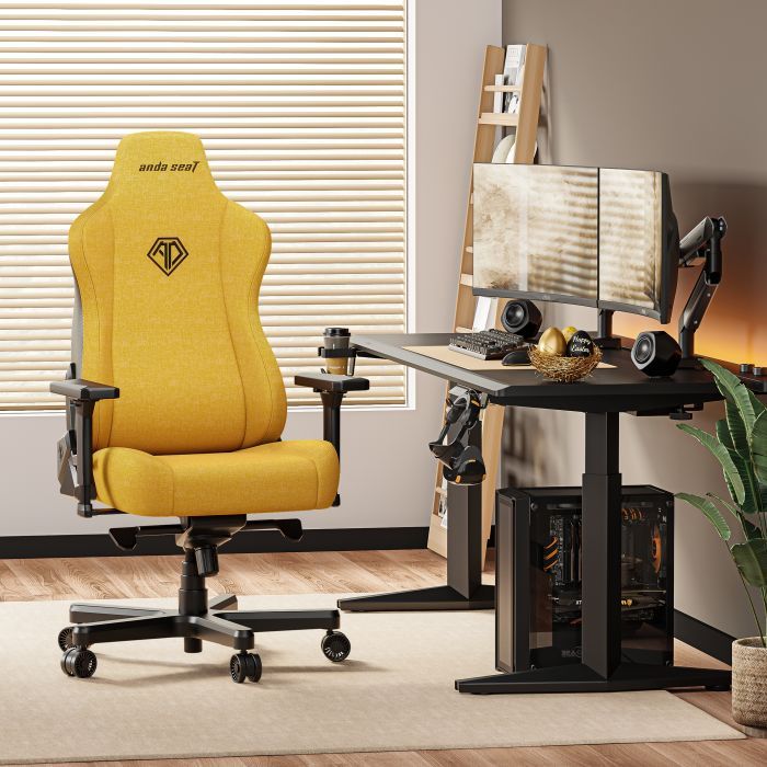 Кресло игровое Anda Seat Kaiser 3E Fabric XL Bright Yellow (AD23YC-XL-09-Y-CF-Y01) изображение 9