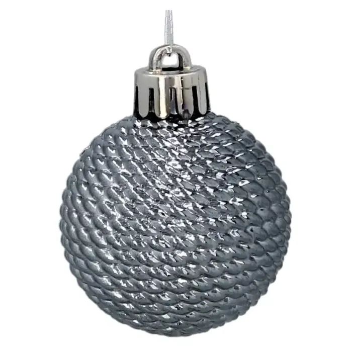 Елочная игрушка Chomik пластикові кульки компл. 31шт, 3см, сіро-сині (5900779877160_1) изображение 2