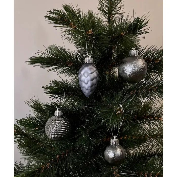 Елочная игрушка Chomik пластикові кульки компл. 31шт, 3см, сіро-сині (5900779877160_1) изображение 5