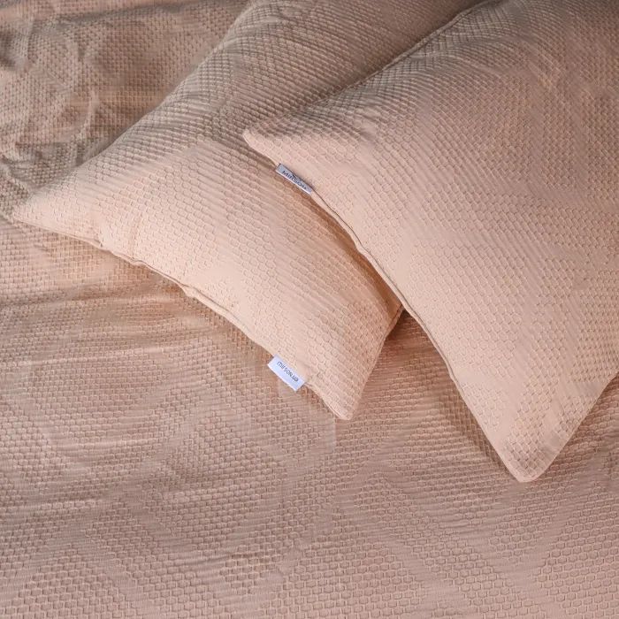 Постельное белье MirSon №20-01 Waffle Bej 175х210 двуспальный (2200011032603) изображение 3