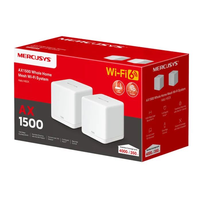 Точка доступа Wi-Fi Mercusys HALO-H60X-2-PACK изображение 3