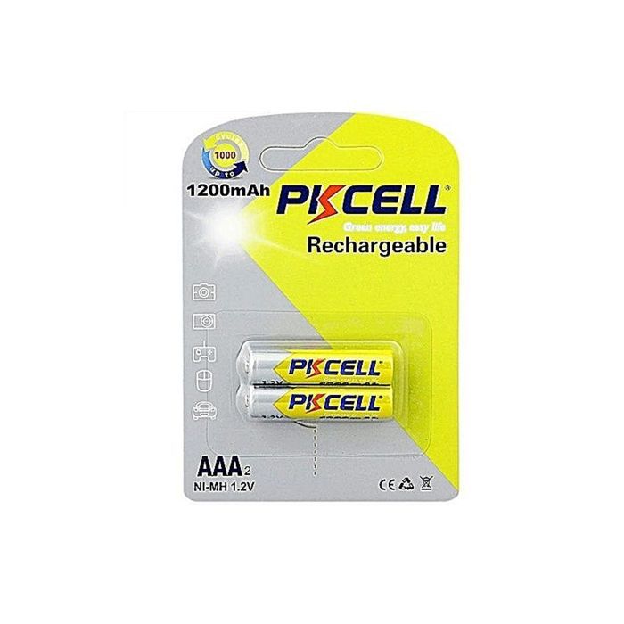 Аккумулятор AAA R03 1200mAh 1.2V NiMH Rechargeable Battery, 2шт/бл PkCell (PC/AAA1200-2BR)