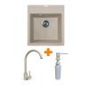 Мойка кухонная Adamant Brick Avena + змішувач та дозатор (4824296209706)