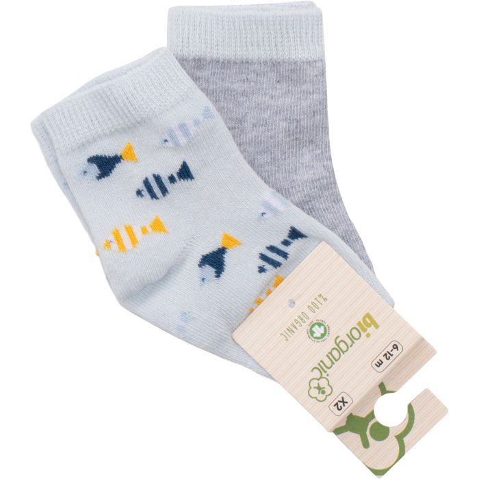 Носки детские Bibaby с рыбками (68377-18-24-blue) изображение 2