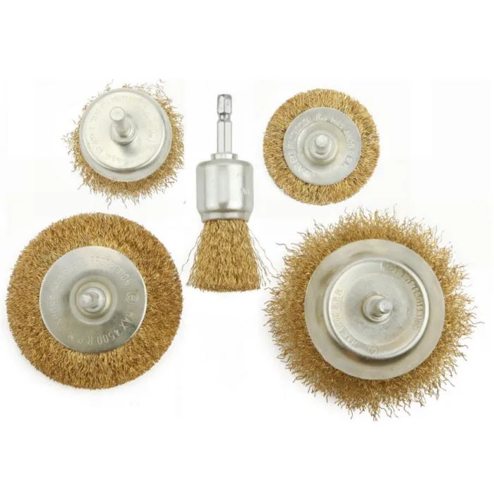 Щітка для електроінструменту Tolsen 5 шт, гофрований латунований дріт 0.3 мм (77553)