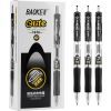 Ручка гелевая Baoke Elite автоматическая 0,7 мм, с гриппом, черная, 12 шт (PC1910-black)