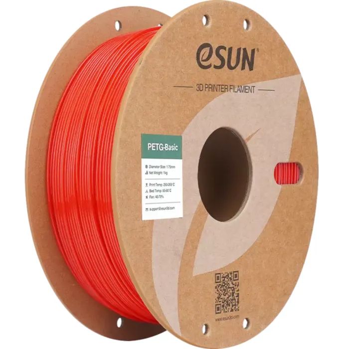 Пластик для 3D-принтера eSUN PETG BASIC 1,75mm 1kg RED (PETG-BASIC175R1P1)