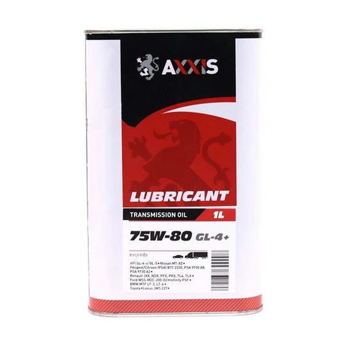 Трансмиссионное масло AXXIS 75W-80 GL-4 + 1л (AX-2162)