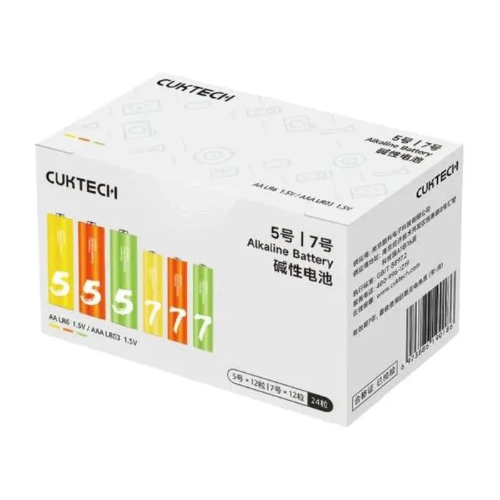 Батарейка CUKTECH AA+AAA rainbow alkaline battery (12*AA+12*AAA) (CUKAAB10CNCM) изображение 4