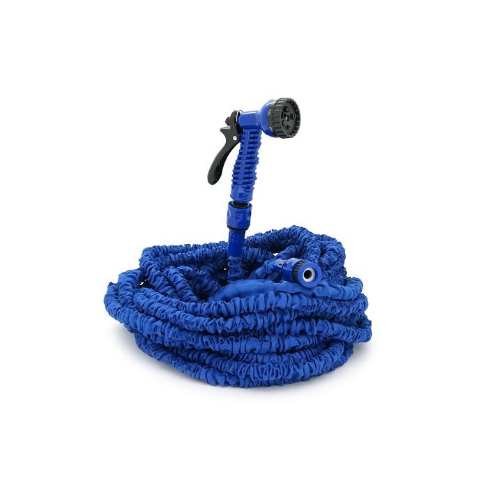 Поливочный шланг Voltronic KY-600B, 20-60м/200ft, + распылитель, насадка на кран, Blue, Box (KY-600B) изображение 2