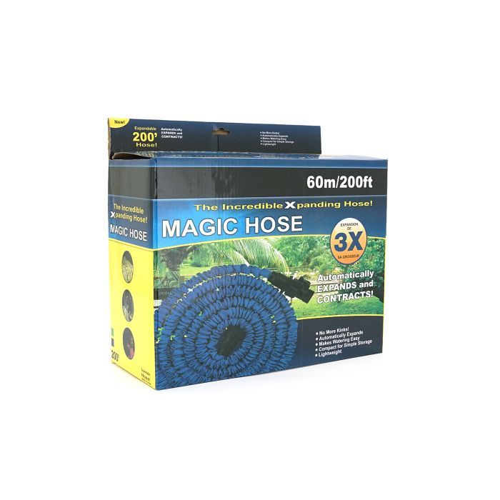 Поливочный шланг Voltronic KY-600B, 20-60м/200ft, + распылитель, насадка на кран, Blue, Box (KY-600B) изображение 3