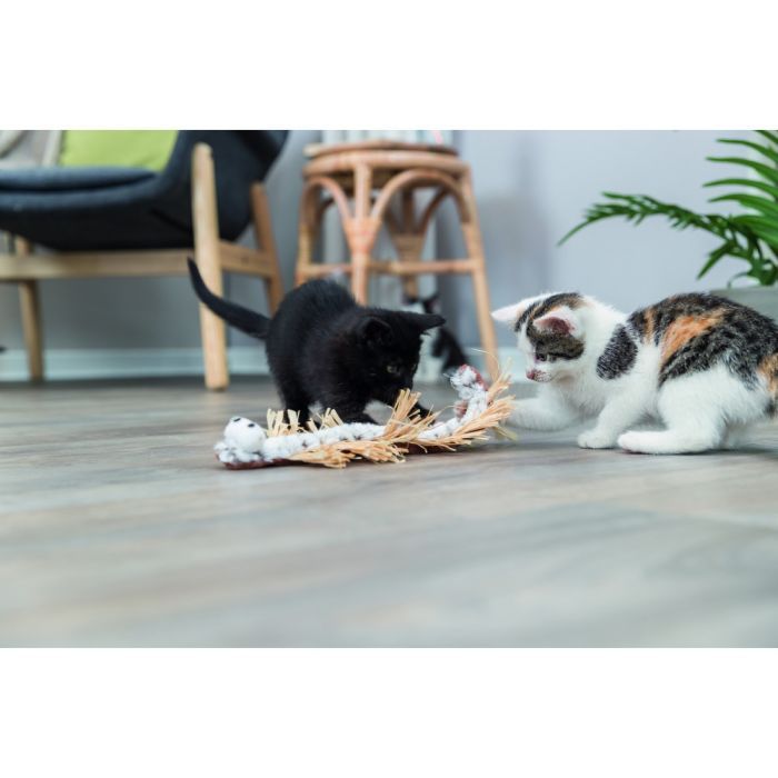 Іграшка для котів Trixie Сороконіжка плюш і рафія 33 см (4011905455969) зображення 3
