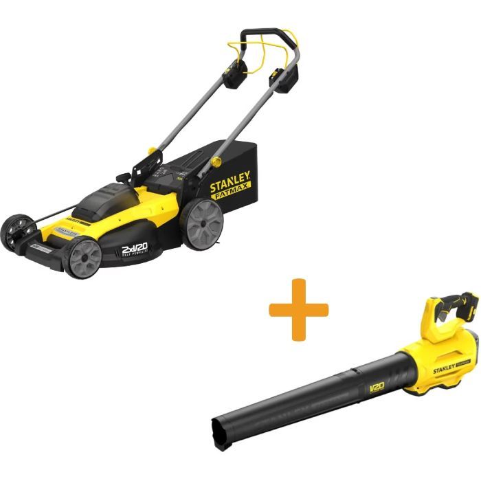 Газонокосилка Stanley аккумуляторная самоходная бесщеточная FatMax (SFMCMWS251M+SFMCBL7M1)