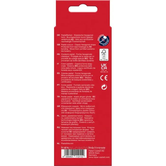 Карандаши цветные Faber-Castell Pastel пастельні відтінки, 10 кольорів (111211) (32071) изображение 2