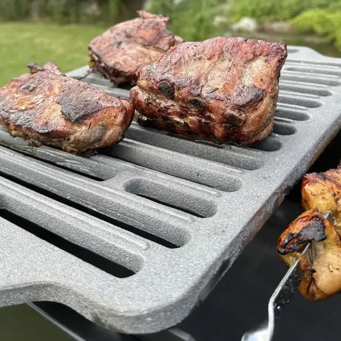 Решётка для гриля Metalzavod Універсальна чавунна з ручками 420х300мм (R-GRL-CHG-420x300R) изображение 3