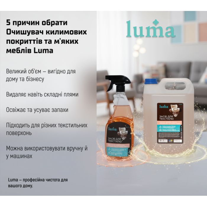 Засіб для догляду за меблями Luma Для текстилю 750 мл (LCS-075) зображення 9