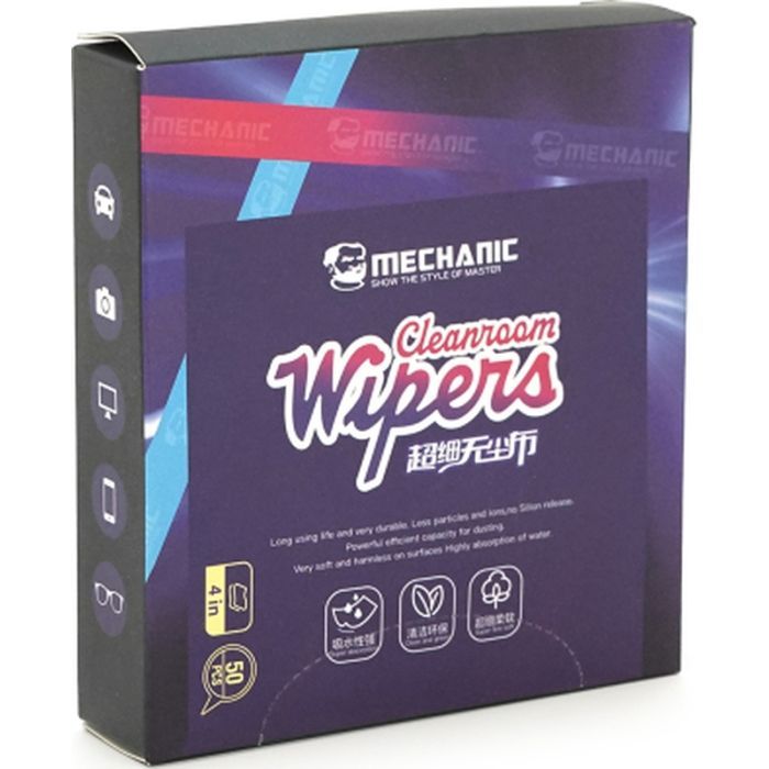 Серветки MECHANIC Repair guy 10x10cm, box 50 pcs, ultra-thin antistatic (RP10x10/50/B)