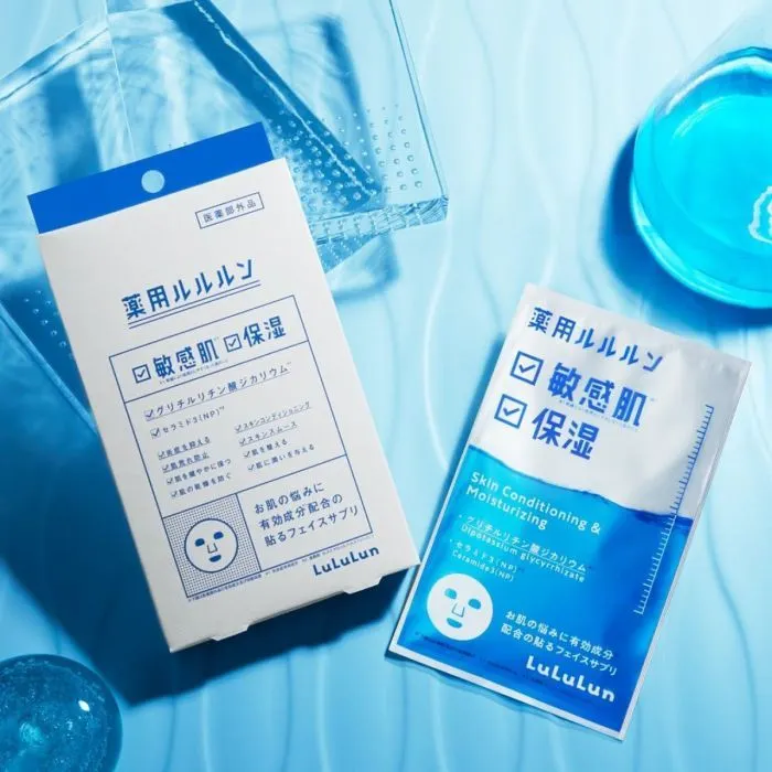 Маска для лица Lululun Medicated Moisturizing Skin Conditioning Mask Увлажняющая лечебная 4 шт. (4582305068344) изображение 4