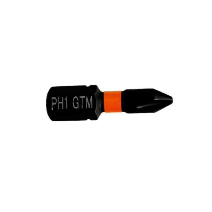 Набор бит GTM ударных, PH1, 25мм, 2шт. (SBI-H1-25B) изображение 2