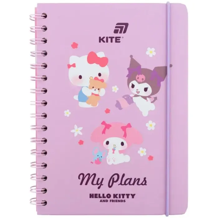 Еженедельник Kite детский на спирали Hello Kitty, твердая обложка (HK26-438)