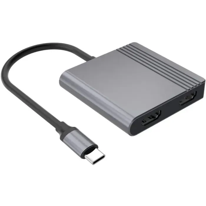 Концентратор Cablexpert USB-C 4-in-1 2xHDMI + 1xUSB 3.2 + 1xUSB-C PD 85W (A-CM-COMBO3-04)