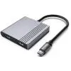 Концентратор Cablexpert USB-C 4-in-1 2xHDMI + 1xUSB 3.2 + 1xUSB-C PD 85W (A-CM-COMBO3-04) зображення 2