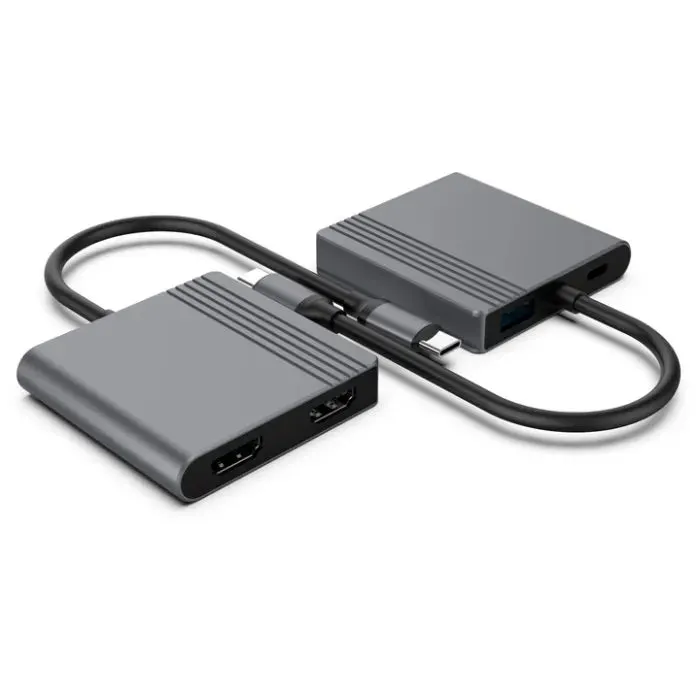 Концентратор Cablexpert USB-C 4-in-1 2xHDMI + 1xUSB 3.2 + 1xUSB-C PD 85W (A-CM-COMBO3-04) зображення 4