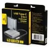 Концентратор Cablexpert USB-C 4-in-1 2xHDMI + 1xUSB 3.2 + 1xUSB-C PD 85W (A-CM-COMBO3-04) зображення 5