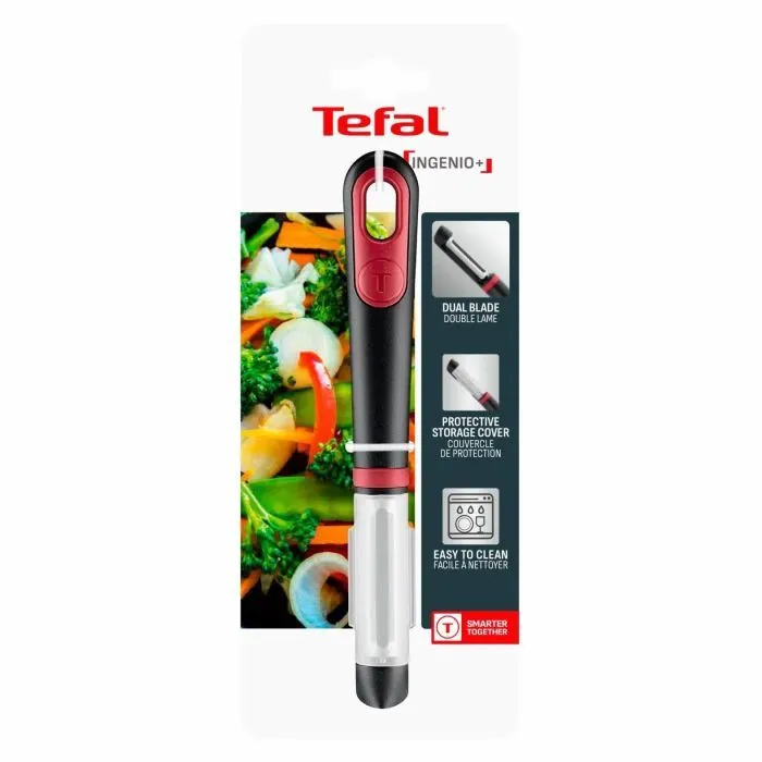 Овочечистка Tefal Ingenio+ вертикальна 17.3 см червоно-чорний (K1992034) зображення 7