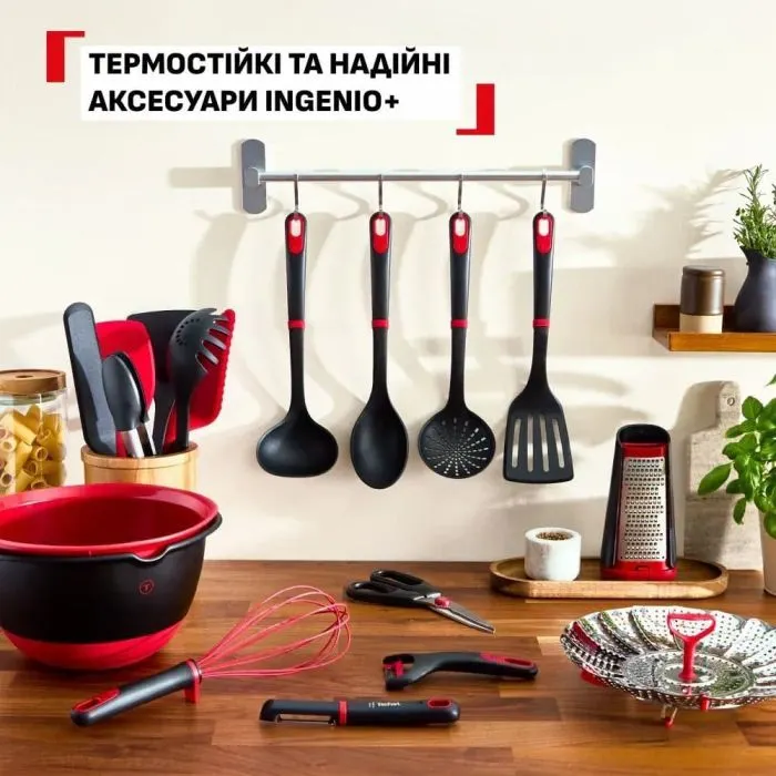 Овочечистка Tefal Ingenio+ вертикальна 17.3 см червоно-чорний (K1992034) зображення 8