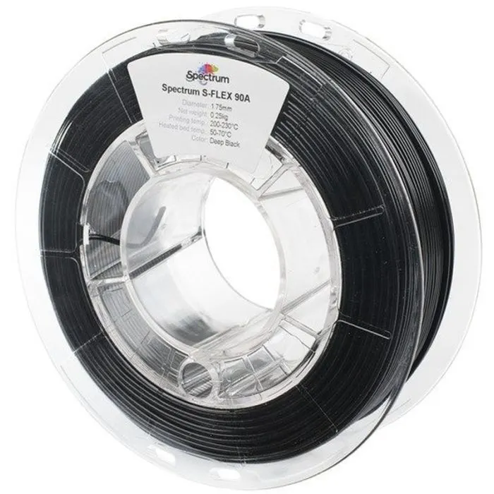 Пластик для 3D-принтера Spectrum S-Flex 90A 1.75mm 0.25kg BLACK, DEEP (80262)