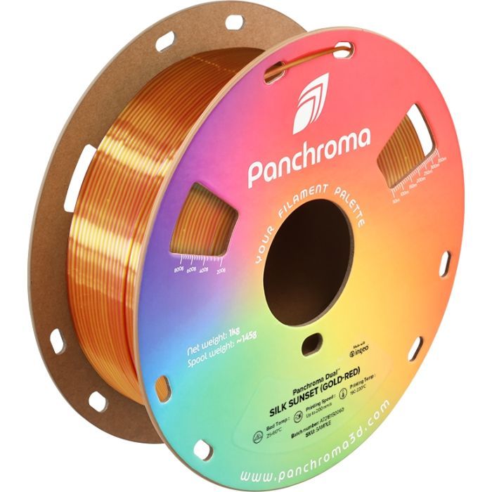 Пластик для 3D-принтера Polymaker PLA PANCHROMA DUAL SILK 1,75mm 1kg Green-Chrome (CA03028)