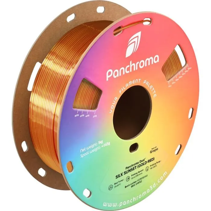 Пластик для 3D-принтера Polymaker PLA PANCHROMA DUAL SILK 1,75mm 1kg Gold-Red (CA03030)