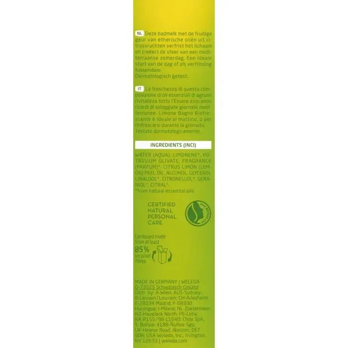 Піна для ванн Weleda Citrus Refreshing Bath Milk 200 мл (4001638098243) зображення 4