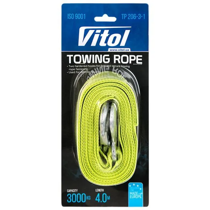 Трос буксирувальний Vitol 3т стрічка 40мм х 4м (TP-206-3-1) зображення 4