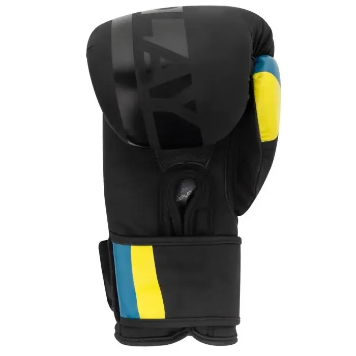 Боксерські рукавички PowerPlay 3021 Ukraine Чорні 10 унцій (PP_3021_10oz_Black) зображення 3