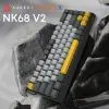 Клавіатура Ajazz x NacodeX NK68 V2 Red Switch LED USB UA Black/Grey/Yellow (NK68-V2-R-BGY) зображення 5