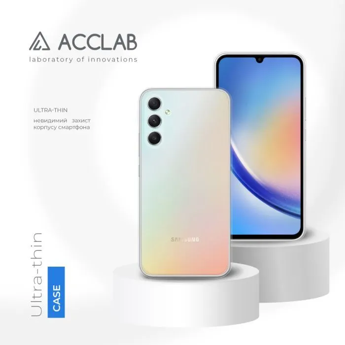 Чохол до мобільного телефона ACCLAB TPU Samsung Galaxy A34 5G Transparent (1283126566486) зображення 2