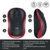 Мышка Logitech M185 red (910-002240) изображение 4