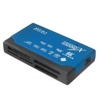 Зчитувач флеш-карт Grand-X multi all-in-one (CRX02Blue)