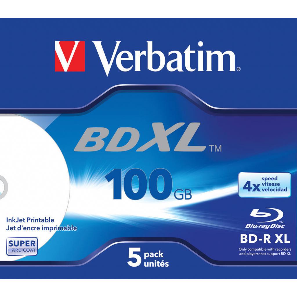 Диск BD Verbatim XL 100Gb 4x Wide White Inkjet HARDCOAT (43789 поштучно)