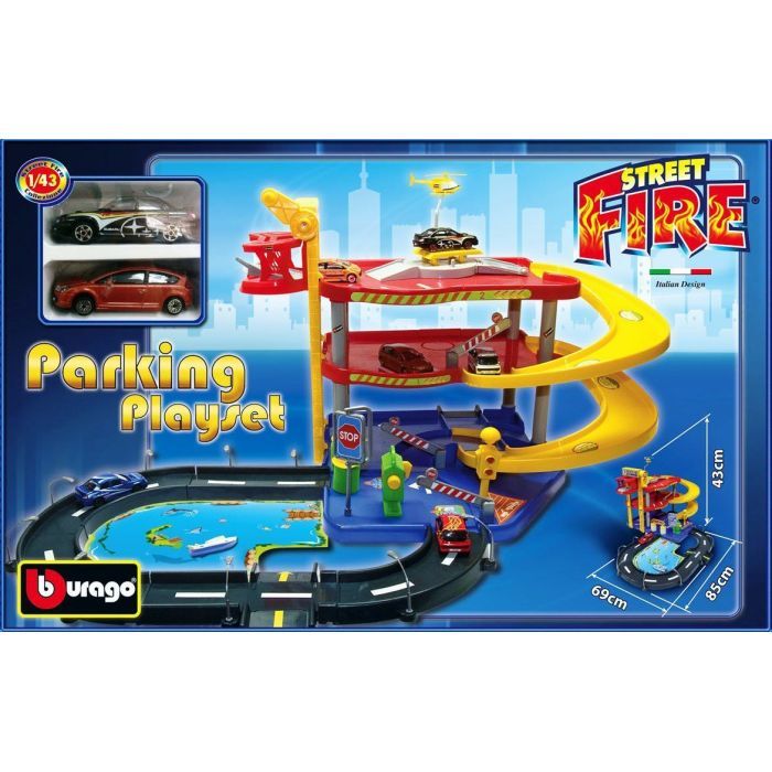 Игровой набор Bburago Гараж (3 уровня, 2 машинки 1:43) (18-30025) изображение 3