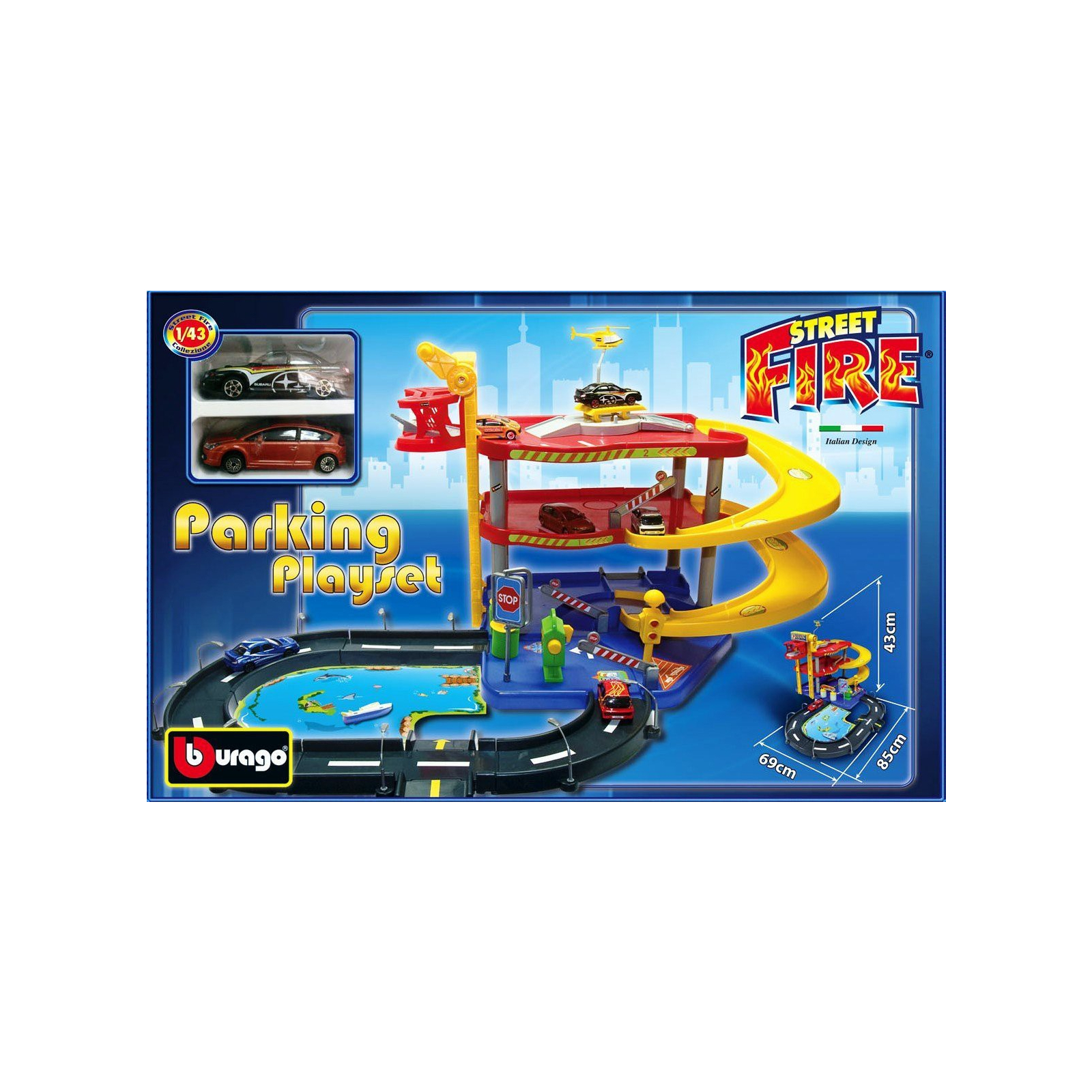 Ігровий набір Bburago Гараж (3 рівні, 2 машинки 1:43) (18-30025) зображення 3