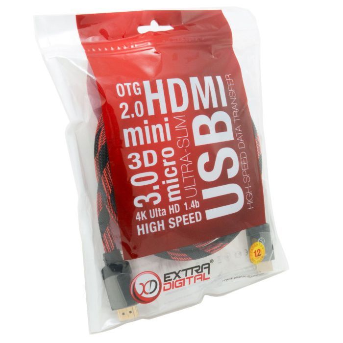 Кабель мультимедийный HDMI to HDMI 1.5m Extradigital (KBH1633) изображение 5