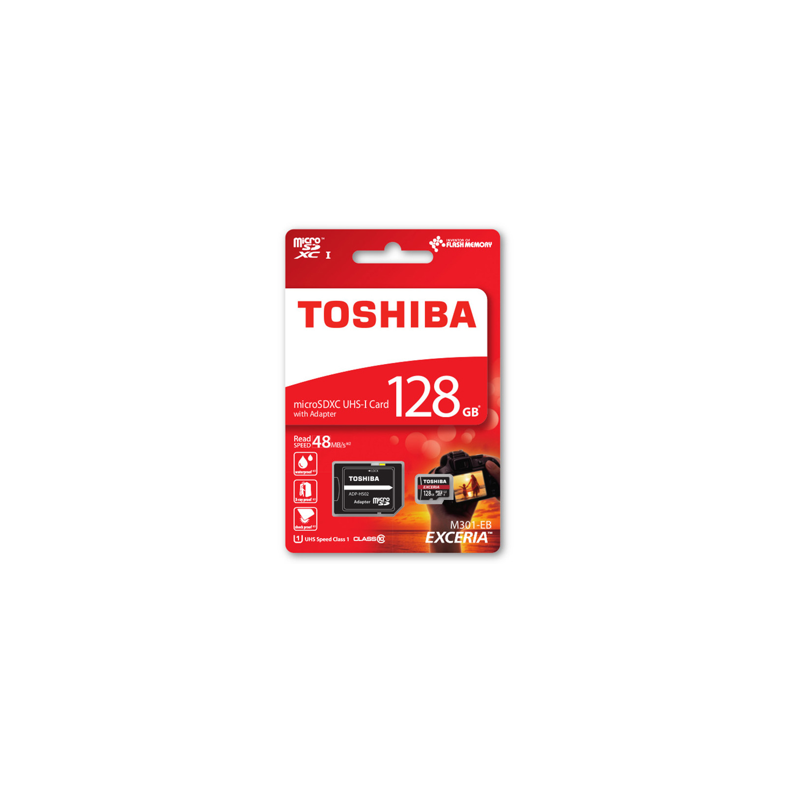 Карта пам'яті Toshiba 128GB microSDXC Class 10 UHS| (THN-M301R1280EA) зображення 2