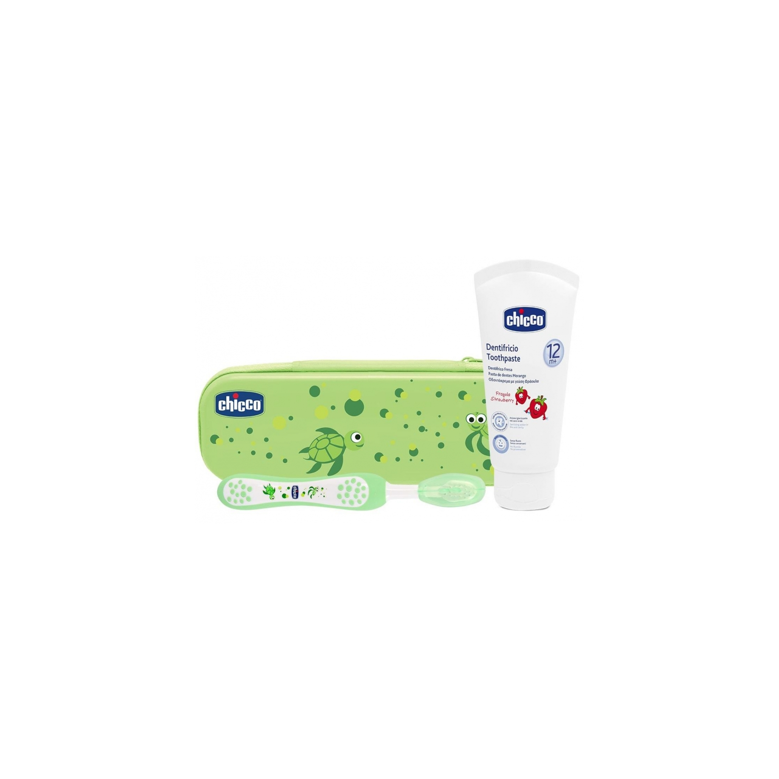 Дитяча зубна щітка Chicco щетка + паста зеленый (06959.00) зображення 2