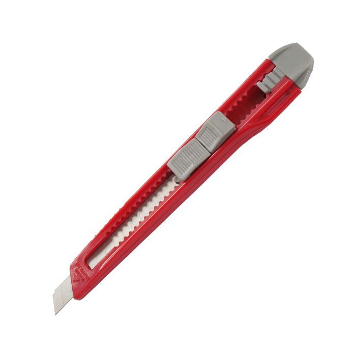 Нож канцелярский Axent 9 мм, blister, gray-red (6501-А)