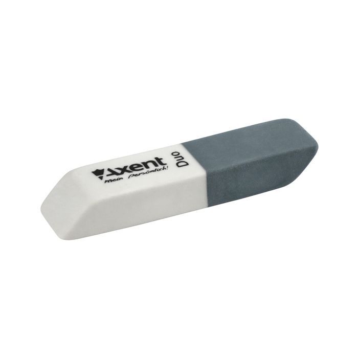 Ластик Axent soft Duo, white-grey (display) (1185-А)